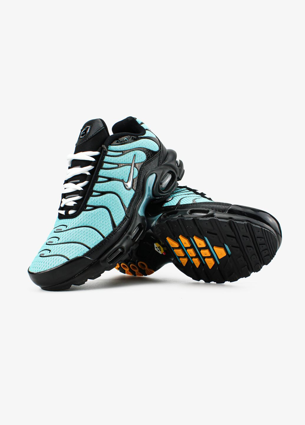 Блакитні всесезон кросівки чоловічі nike air max tn plus dark tiffany blue black | найк аір макс тн плюс блакитні чорні No Brand