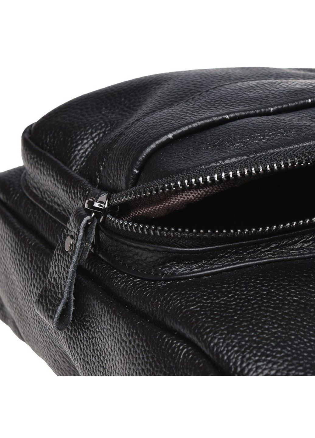 Мужской кожаный рюкзак через плечо K1029-black Borsa Leather (323581328)