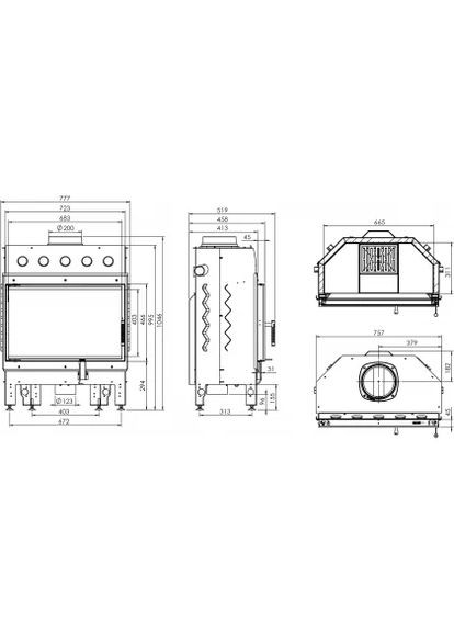 Камінна топка ALBERO AL14S.H-D Hitze (370384423)