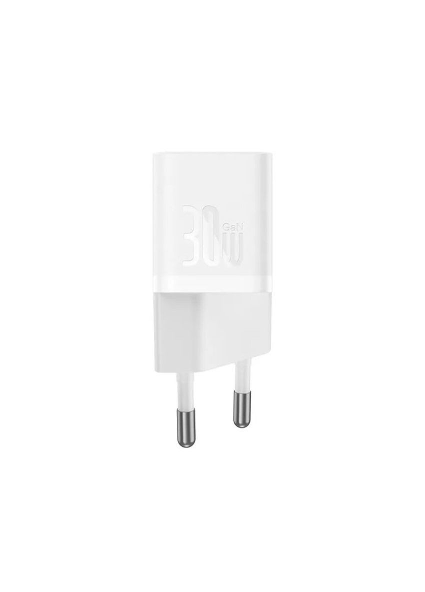 Мережевий зарядний пристрій 30W EU White Baseus GaN5 Fast Charger(mini) 1C (340278368)