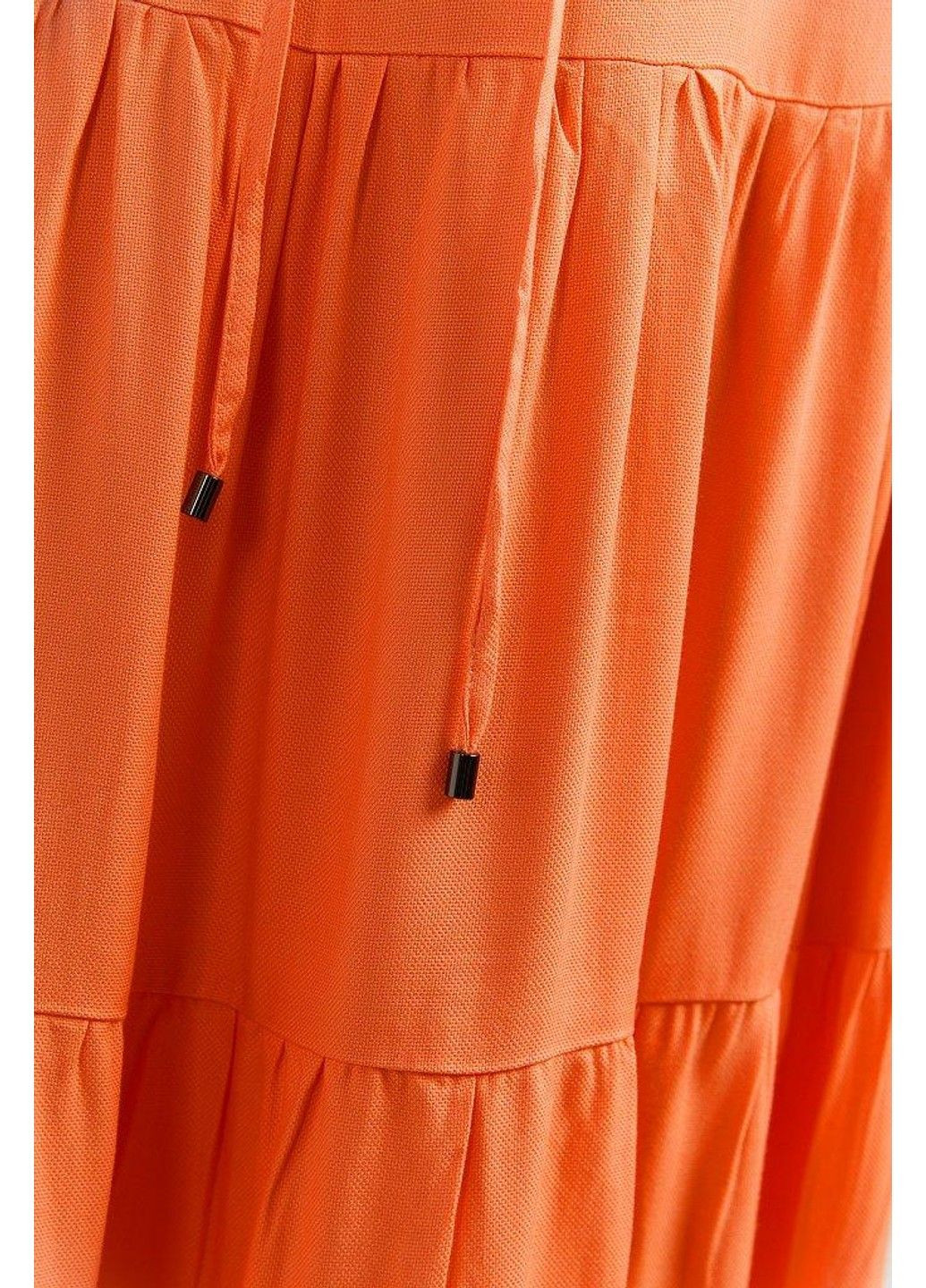 Персиковое кэжуал платье s19-11007-306 а-силуэт Finn Flare однотонное