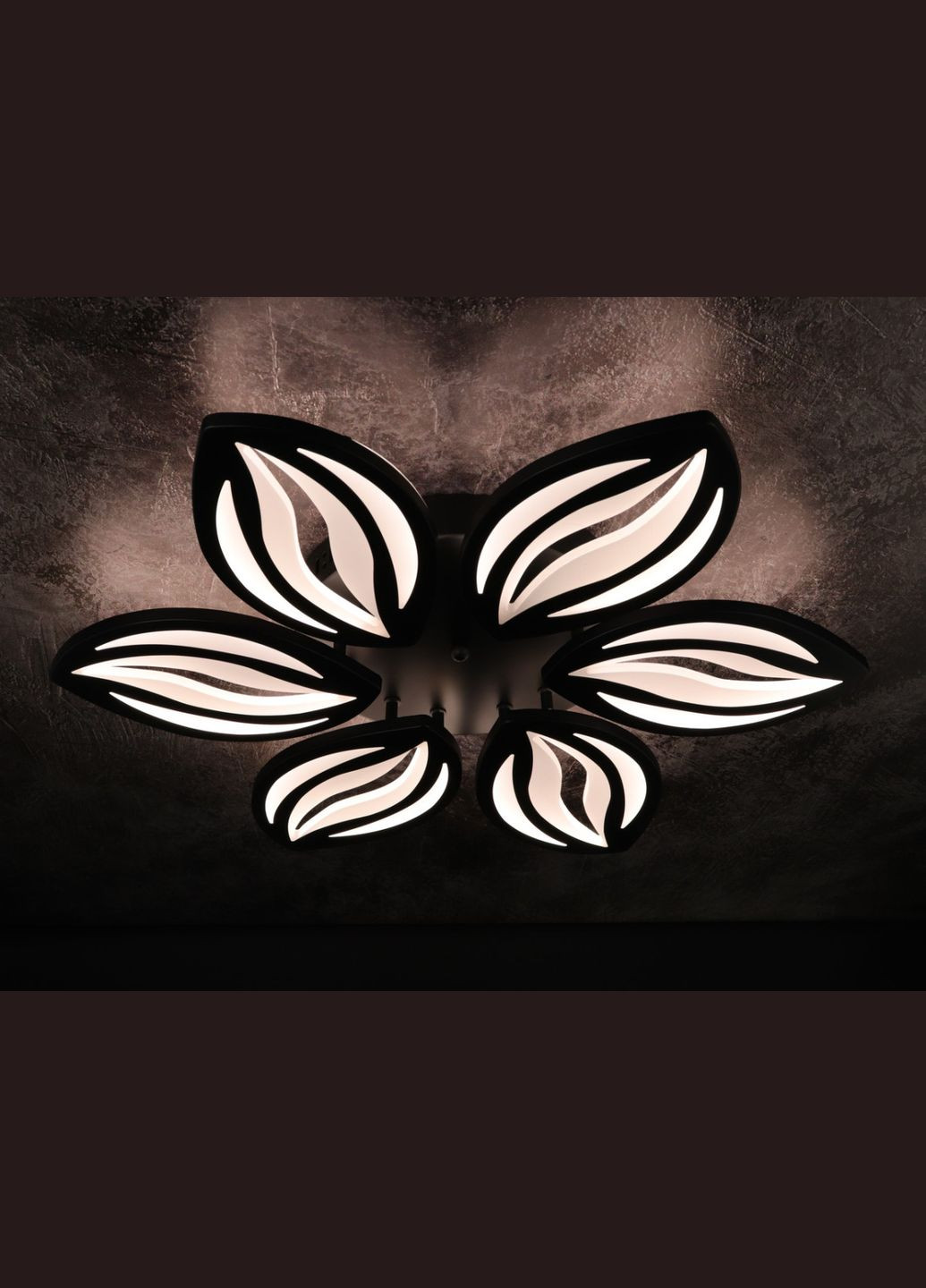 Люстра светодиодная потолочная LED светильник для квартиры на потолок лэд с пультом 25733 Черный 9х61х61 см. Sunnysky (364761396)