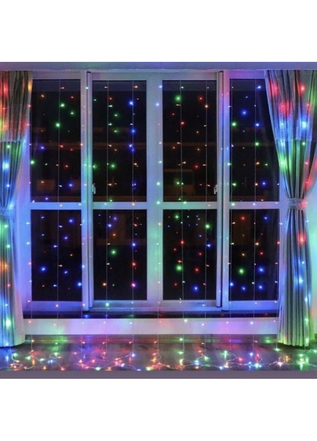 Светодиодная гирлянда Штора 3х3м 400 LED Мульти No Brand (331639776)