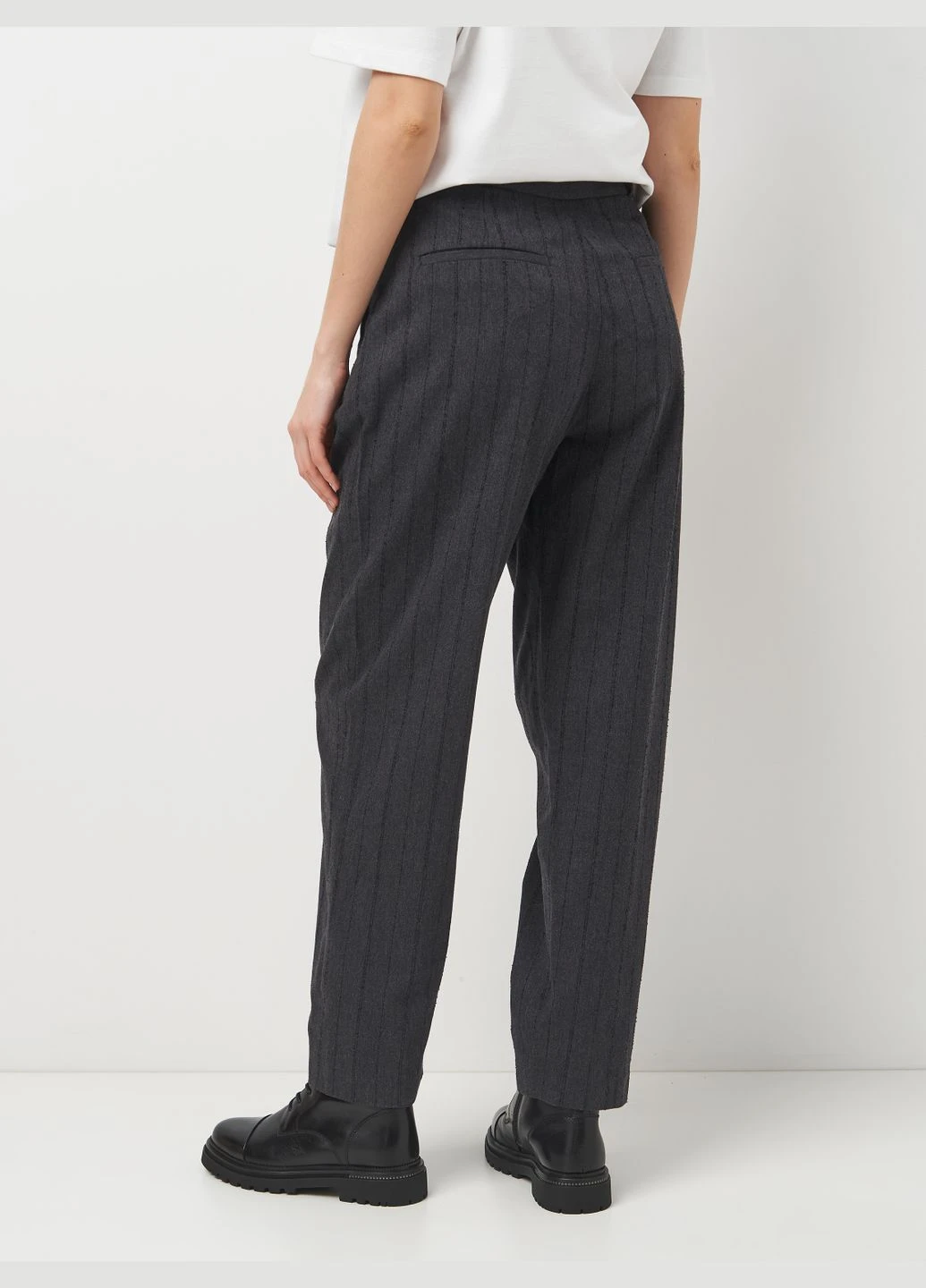 Широкие брюки из хлопка Massimo Dutti (316052418)