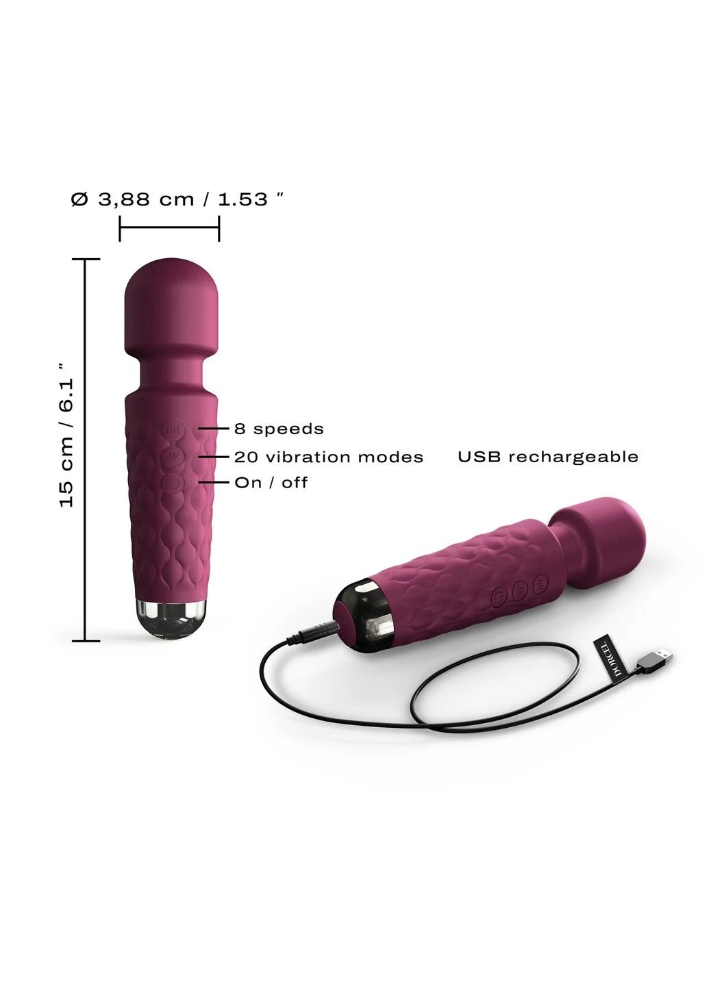 Минивибромассажер Wand Mini Wanderful Plum Dorcel (298349867)