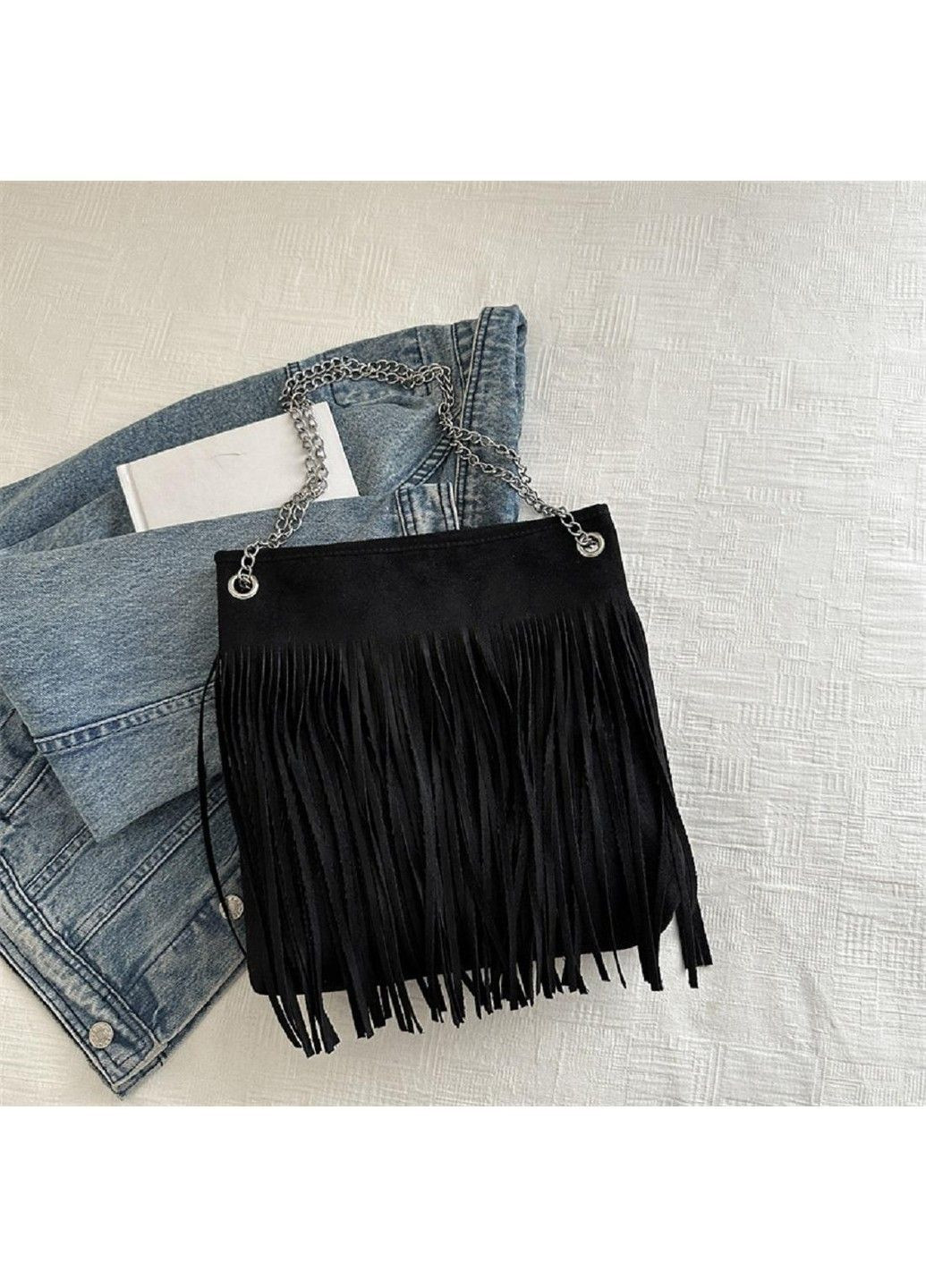 Замшева сумочка на ланцюжку з бахромою P2-8206A Lilly (369892849)