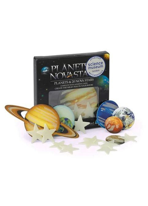 Наклейки светящиеся в темноте Планеты и 20 звезд Glow planets nova stars 00-05635 Набор люминесцентных наклеек 4M (297331980)