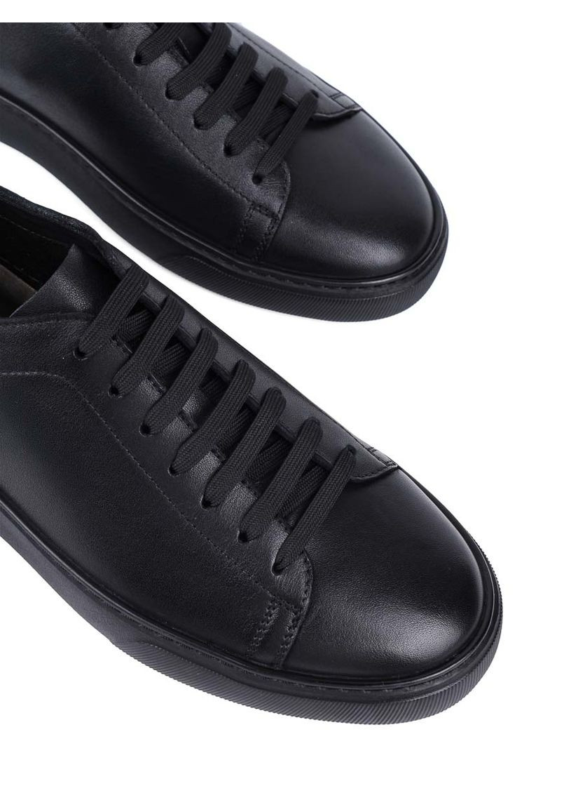 Черные мужские кеды mu189ab-28-d01 черный кожа MIRATON