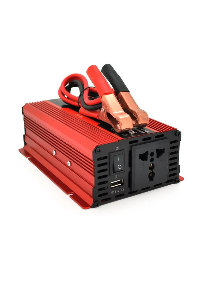 Інвертор напруги, 1200W(600W), 12/220V, з апроксимованою синусоїдою, 1 універсальна розетка, 1 USB, крокодили, BOX Voltronic (336146373)