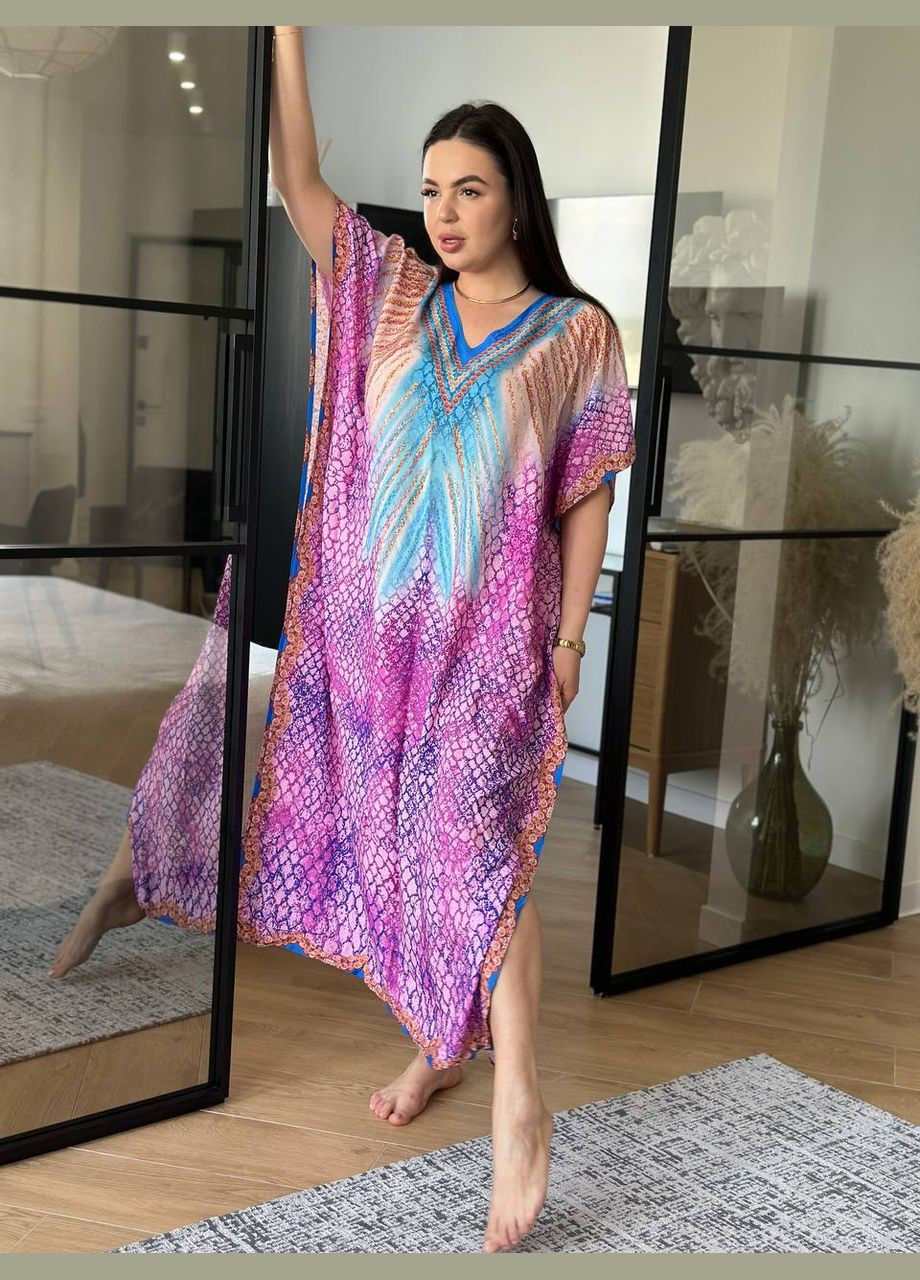 Стильная пляжная туника с ярким принтом No Brand (339768881)