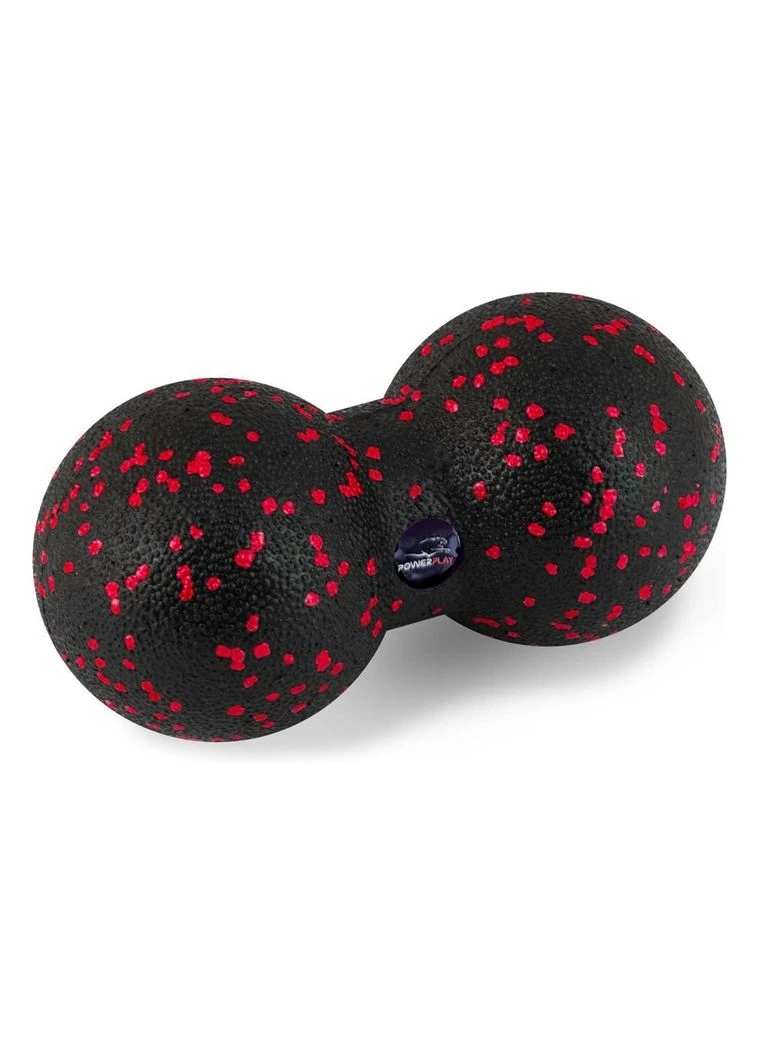 Оригінал! Масажний м'яч подвійний PP-4352 Epp foam peanut ball (d8*16cm.) Чорно/Червоний PowerPlay (397581029)