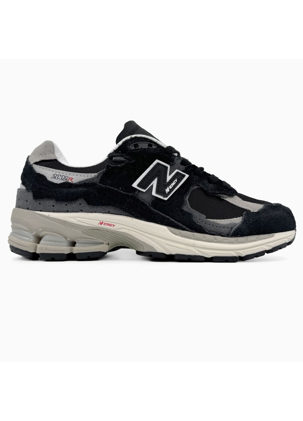 КРОССОВКИ ЖЕНСКИЕ NEW BALANCE 2002R PROTECTION PACK BLACK / GREY НЬЮ БЕЛАНС 2002R No Brand серые демисезоны (367177678)