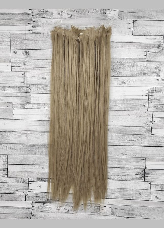 Волосся на заколках русяве №24 рівне пряме термо на кліпсах шпильках тресси набір 6 пасом No Brand 6252 (331158720)