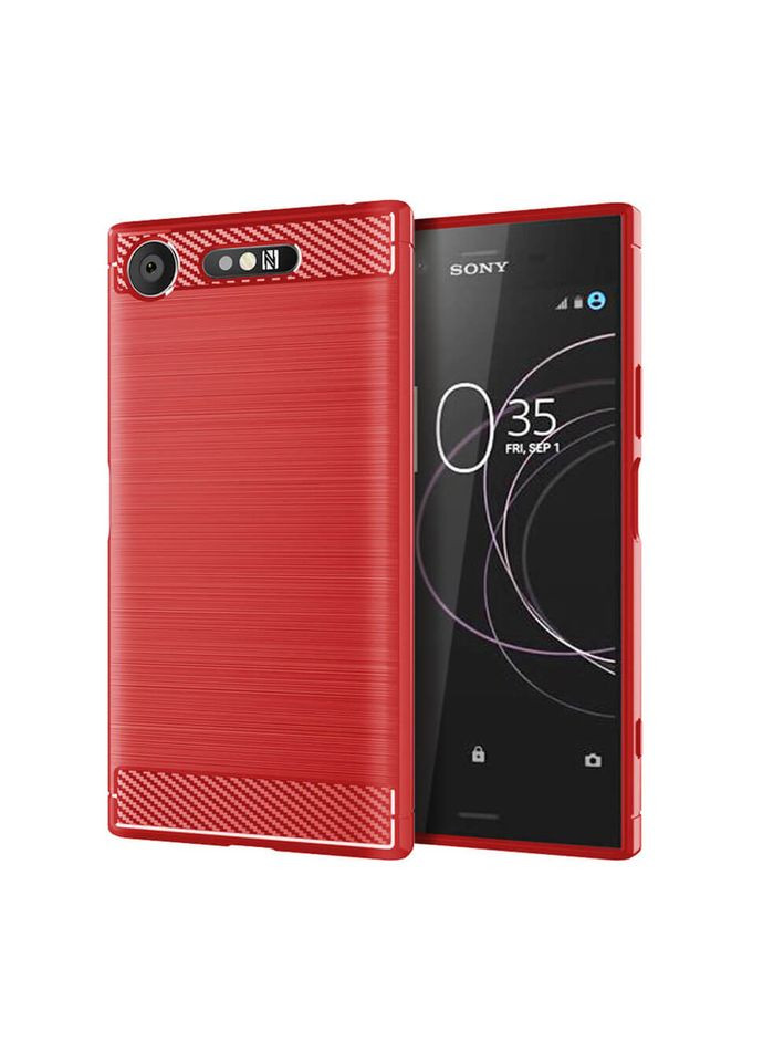 Чохол Carbon Fiber для Sony Xperia XZ1 G8342 Red Lenuo (361903021)