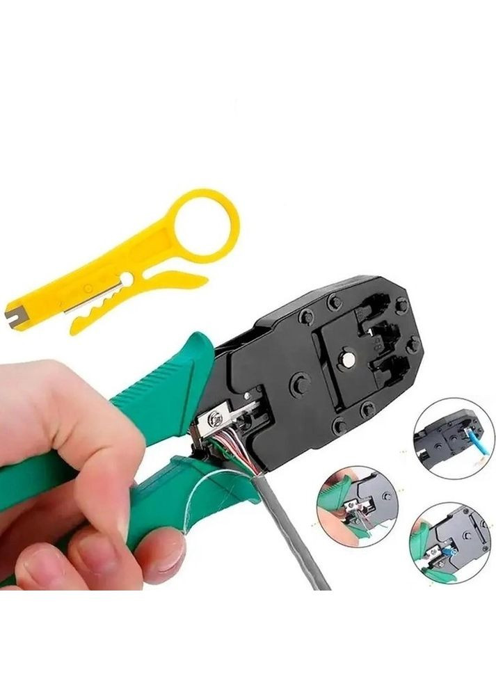 Клещи обжимные для опрессовки штекера кабеля интернет OubaoTool RJ45 Кримпер для обжима разъемов No Brand (353747652)