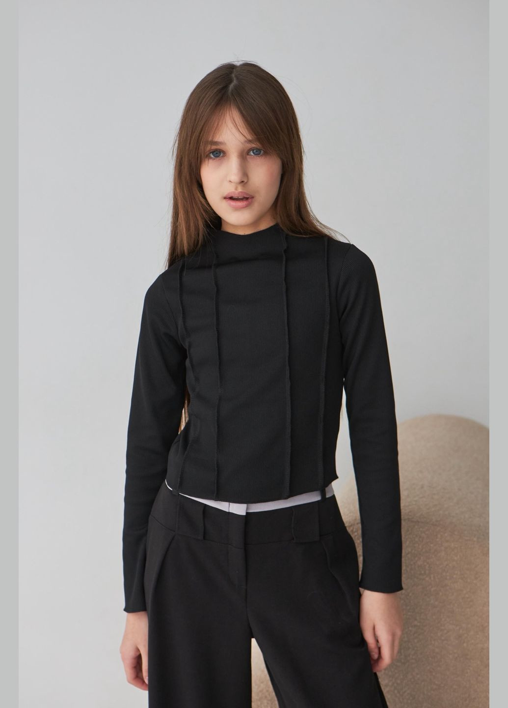 Черная блузка No Brand демисезонная