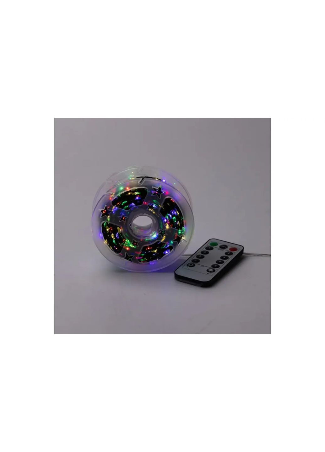 Гірлянда Роса 200 м МУЛЬТИК - зелена нитка, пульт, 8 режимів Hengda (368976297)