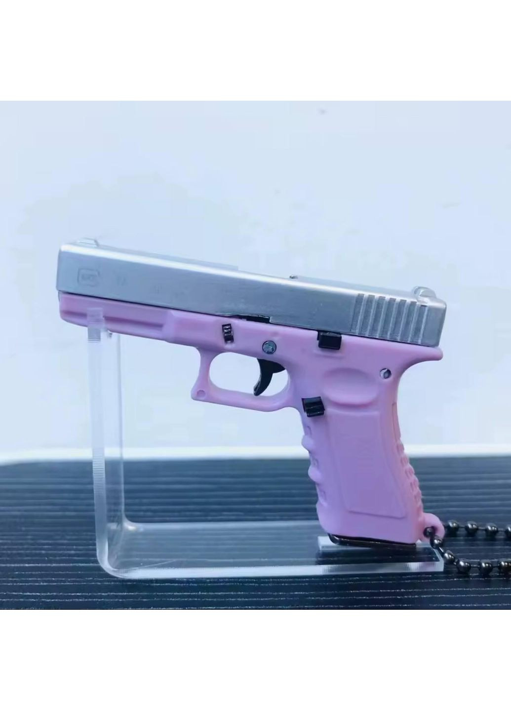 Брелок для ключів пістолет GLOCK G45 металевий (Рожевий) No Brand (360899182)