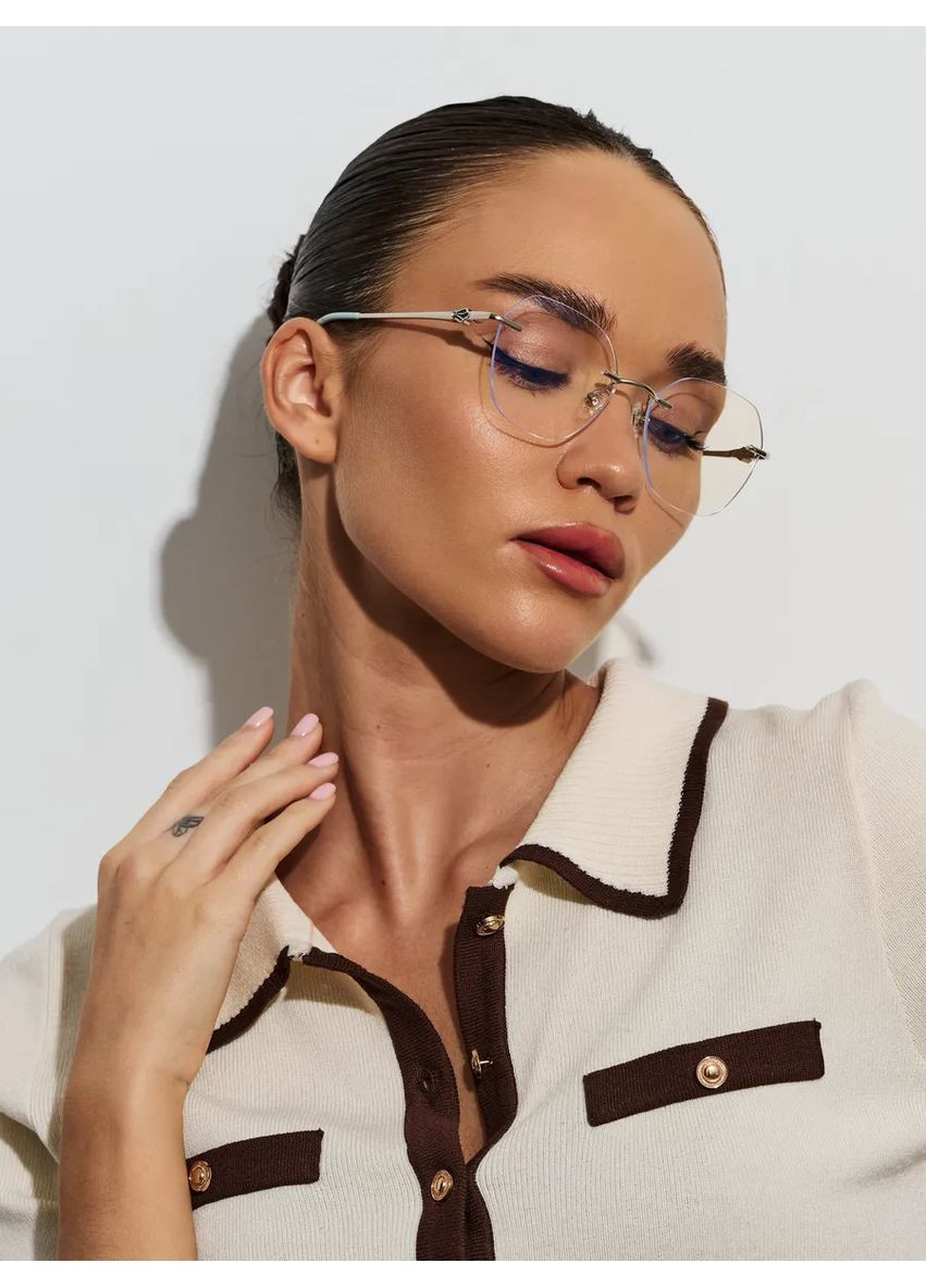 Женские безоправные очки для коррекции зрения -0.50 Антиблик Fabia Monti (369768829)