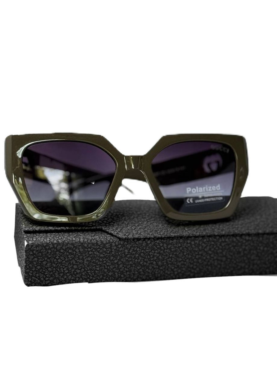 Стильные женские очки с поляризацией в оливковом цвете. No Brand (367582881)