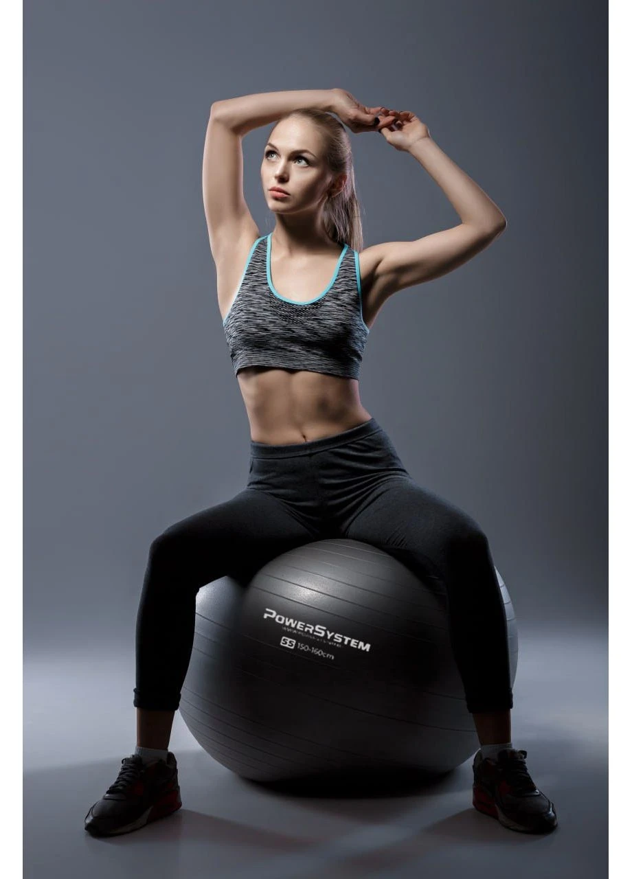 М'яч для фітнесу (фітбол) PS-4011 O55 cm PRO Gymball Black Power System (362914923)