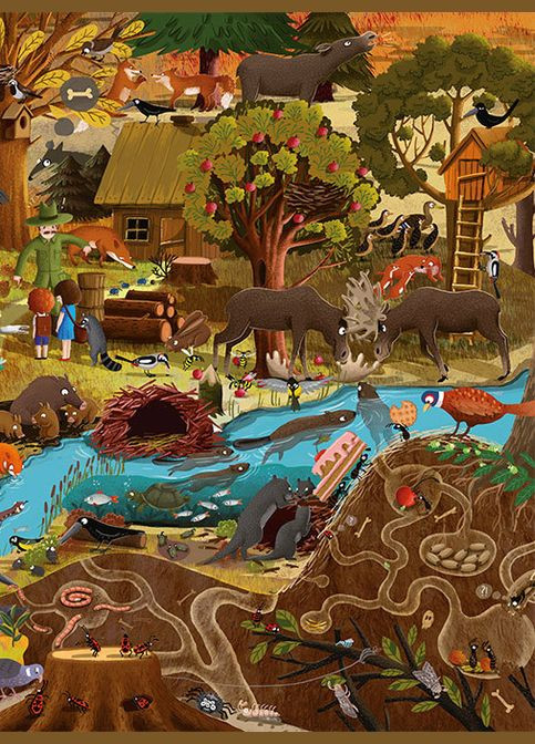 Віммельбух розвиваюча книга для дітей Рік у лісі Видавництво Старого Лева (273238567)