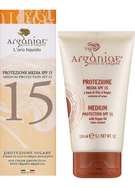 Сонцезахисний крем з аргановою олією i Solari SPF 15 150ml (1261010-31108551) Arganiae (368619335)