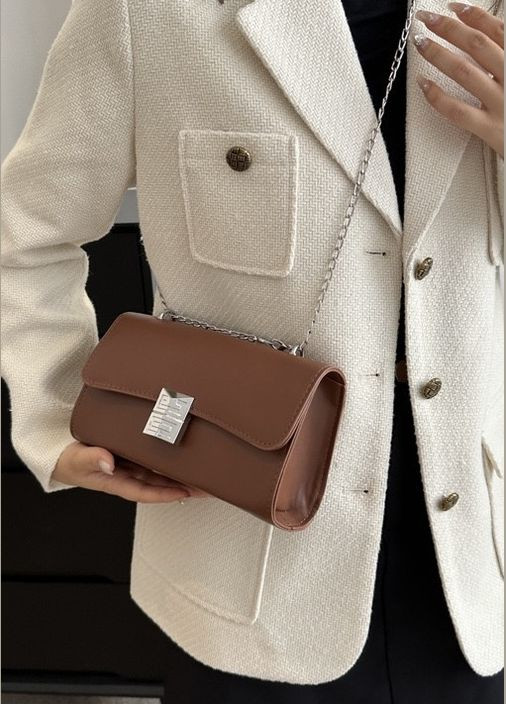Жіноча сумка крос-боді коричнева No Brand (290665286)