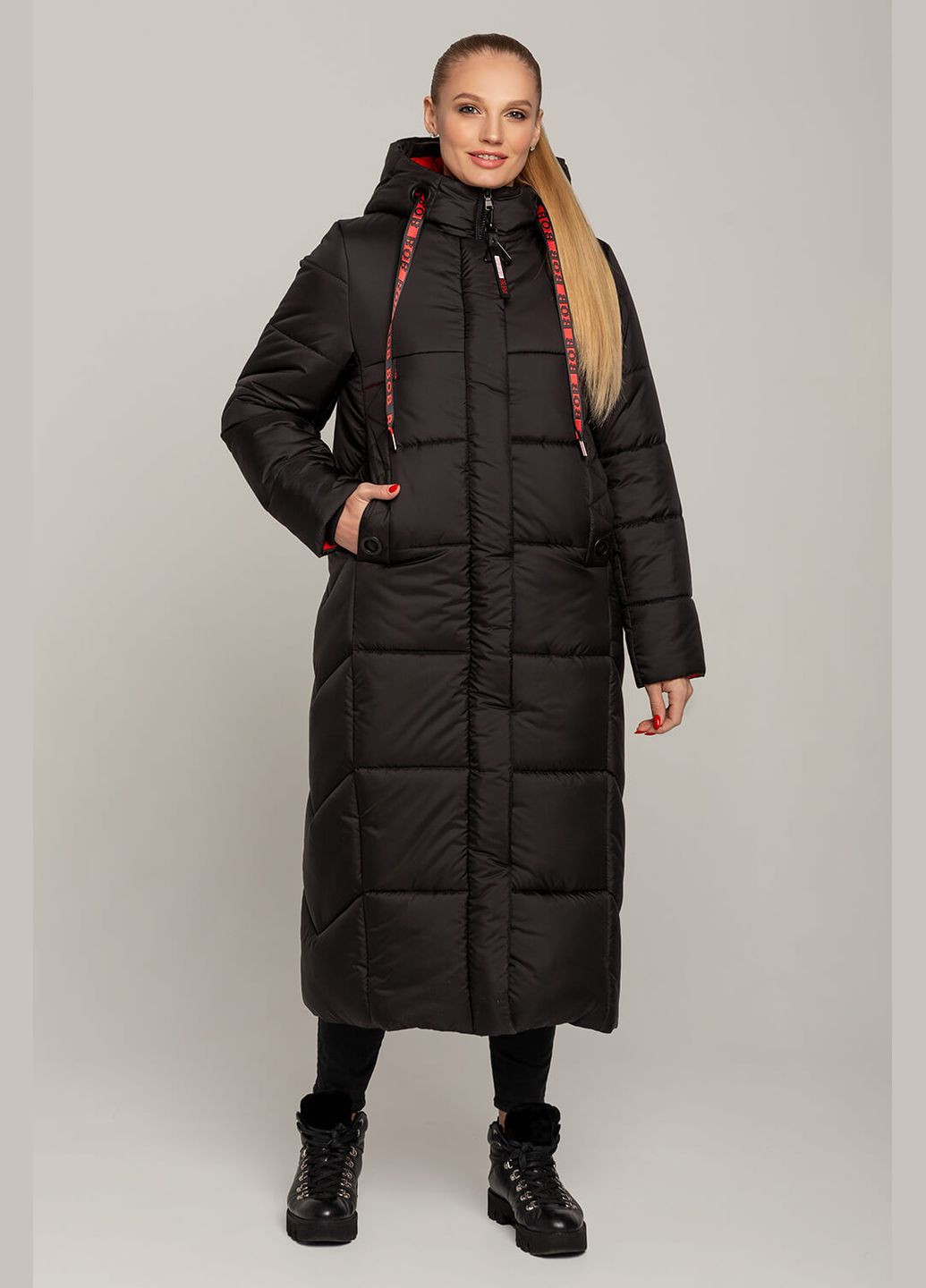 Черная зимняя куртка-пальто "сандра" MioRichi