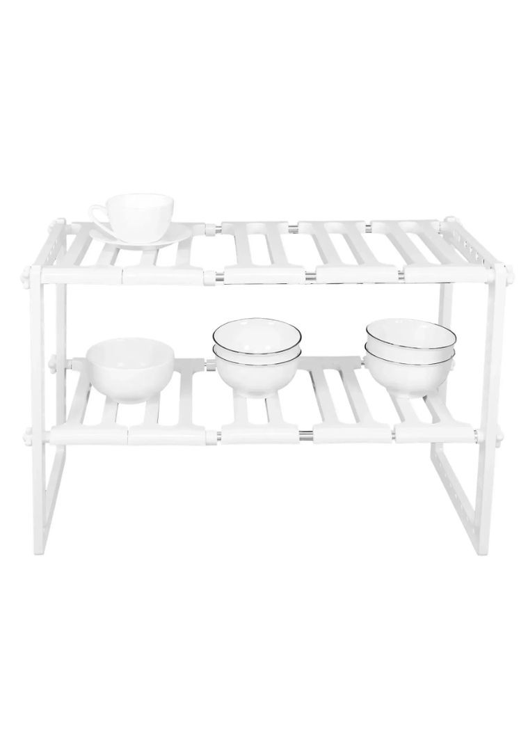 Регулируемая кухонная полка для хранения посуды, 38-70 см, KITCHEN RACK / Многофункциональный органайзер на кухню под раковину No Brand (357226562)
