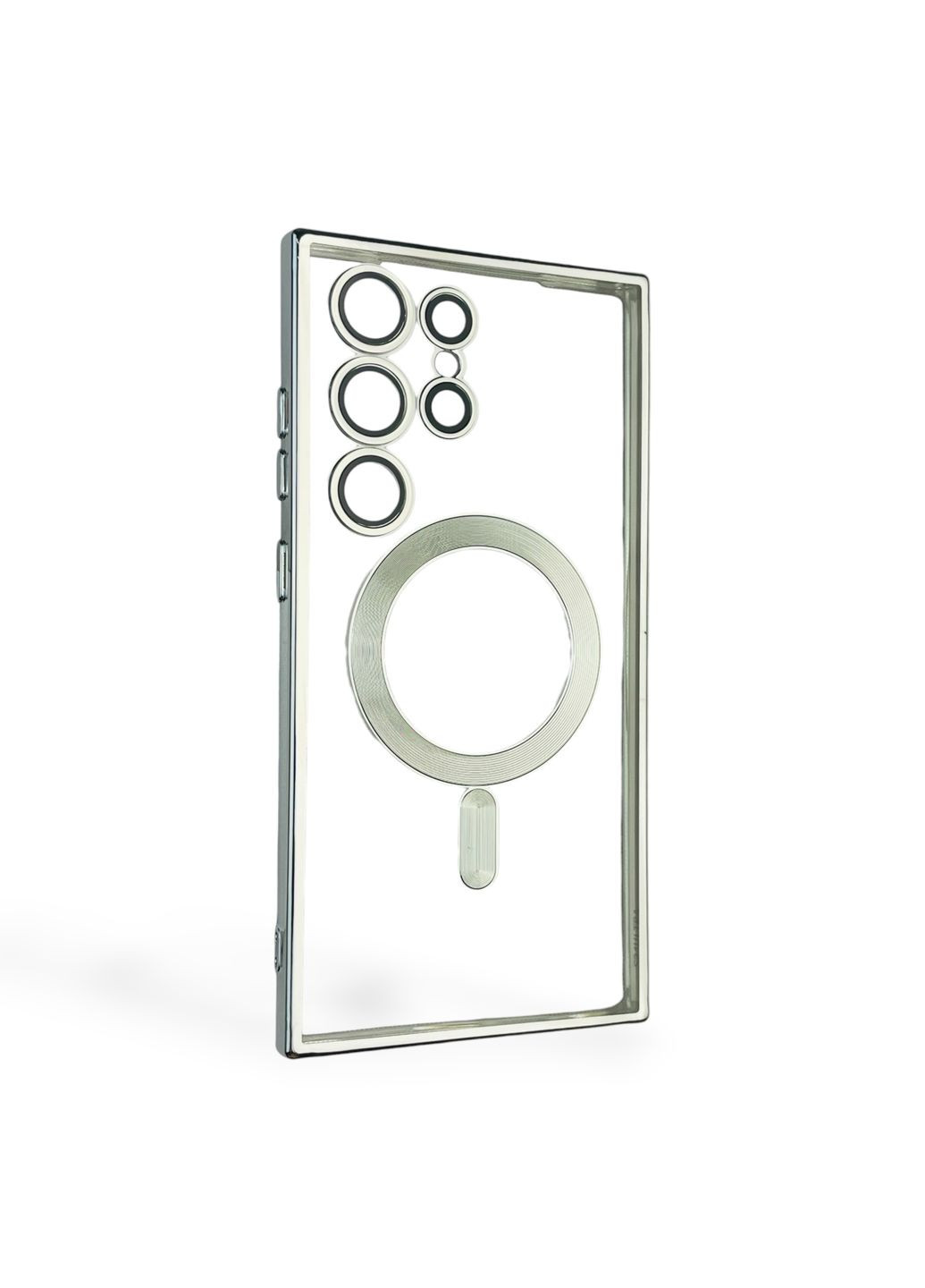 Чохол для Galaxy S24 Ultra (SM-S928B) з лінзами на камері з MagSafe на самсунг с24 ультра срібний Samsung (366387288)