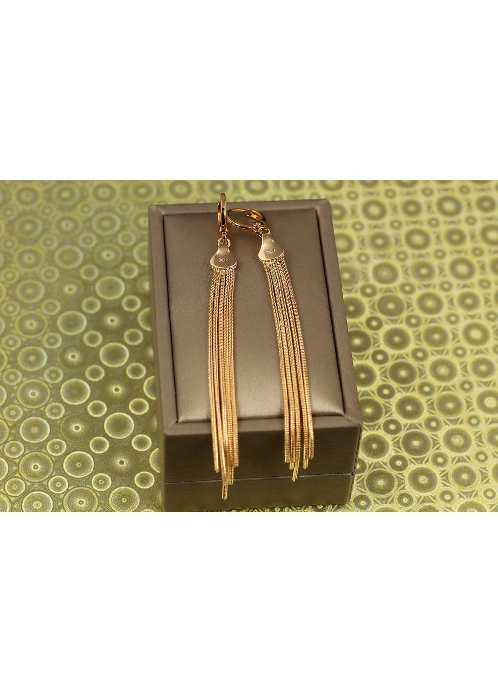 Сережки підвіски позначки 9 см золотисті love-shopping Xuping Jewelry (354659254)