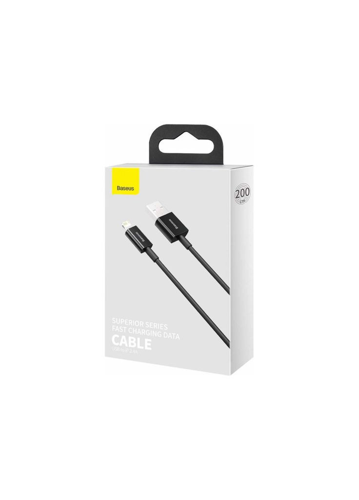 Дата кабеля USB 2.0 AM to Lightning 2.0m 2.4A (m497061) Baseus USB 2.0 AM to Lightning 2.0m 2.4A black (367064663)