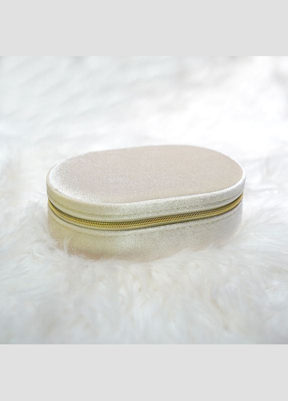 Оригинальная бархатная шкатулка для украшений овальной формы белого цвета, отличный подарок No Brand (326487938)