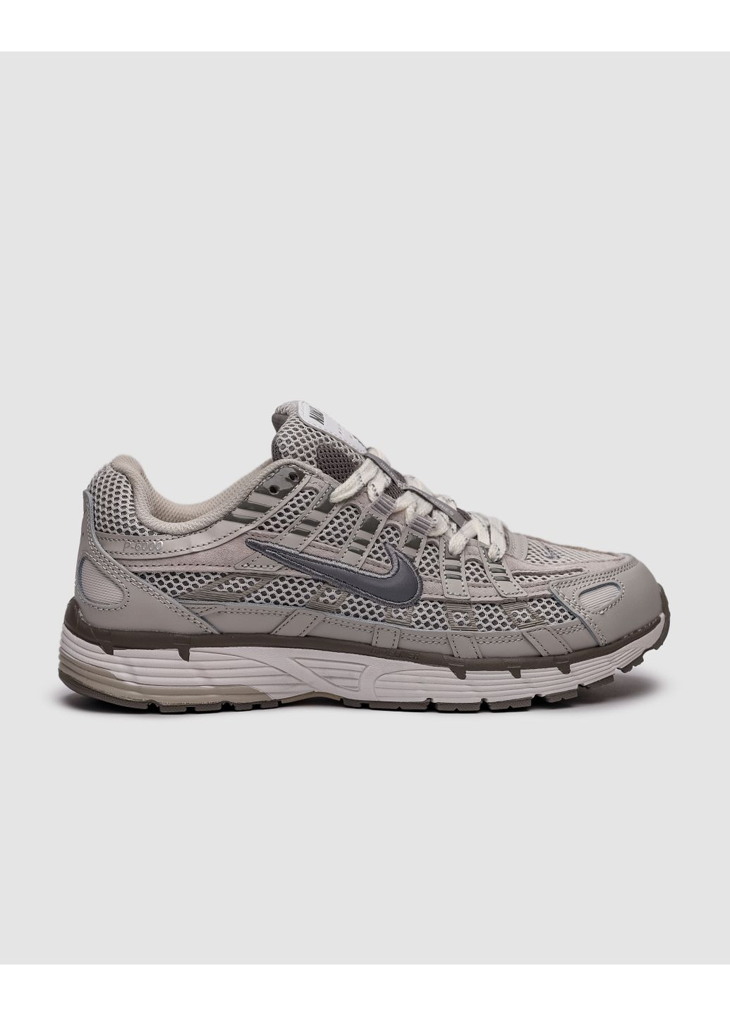 Серые демисезонные кроссовки мужские nike p-6000 light grey / white найк п-6000 No Brand