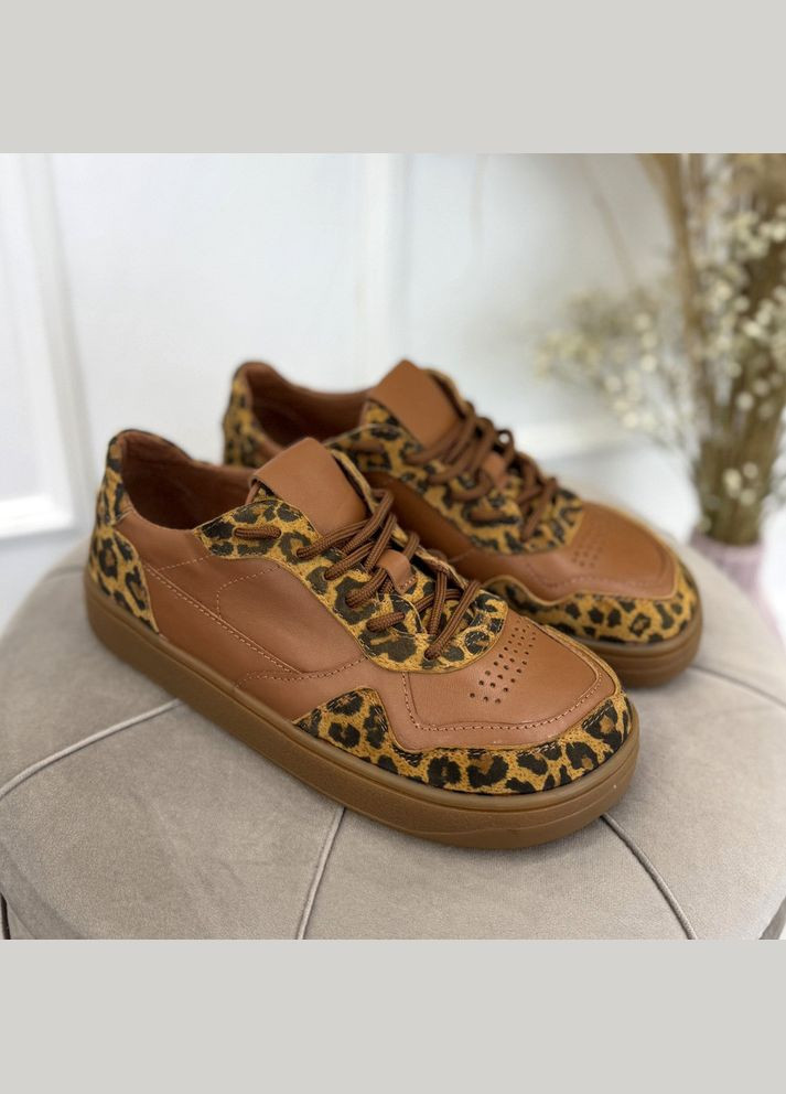 Кеды женские комбинированные, barefoot. Цвет рыжий леопард, кэмел. 37 размер Vasha para комбинированные демисезоны (342717210)