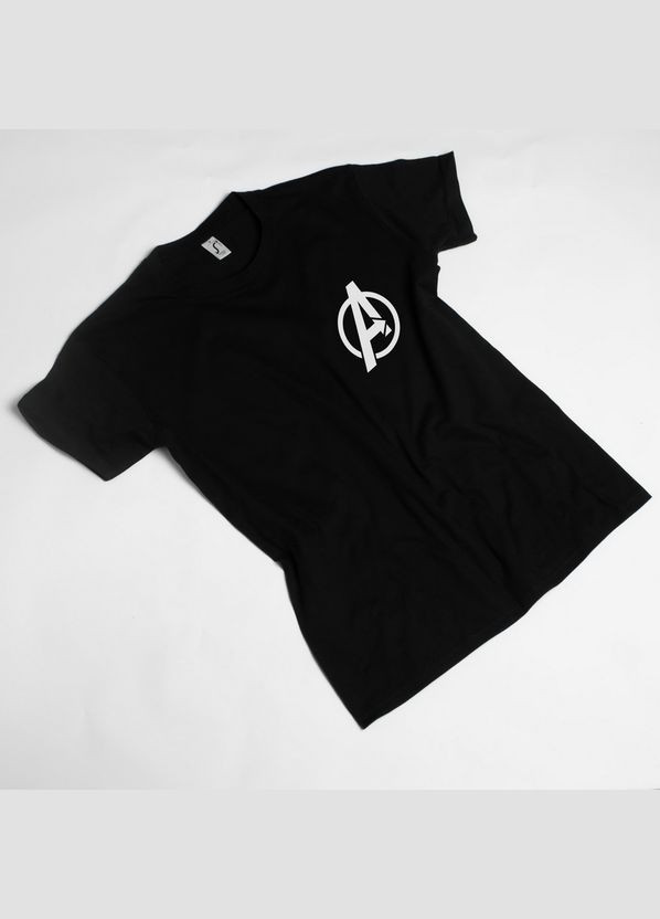 Чорна футболка marvel "avenger" чоловіча чорна (bd-f-36) BeriDari