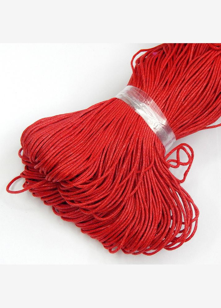 Шнур вощеный, моток, 1 мм, красный, 5 м No Brand (341731141)