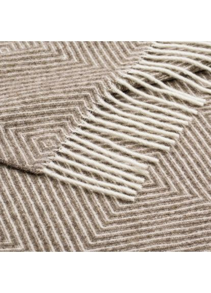 Плед мериносовий РОМБ 4235 140х200 см коричневий Love You (369527662)