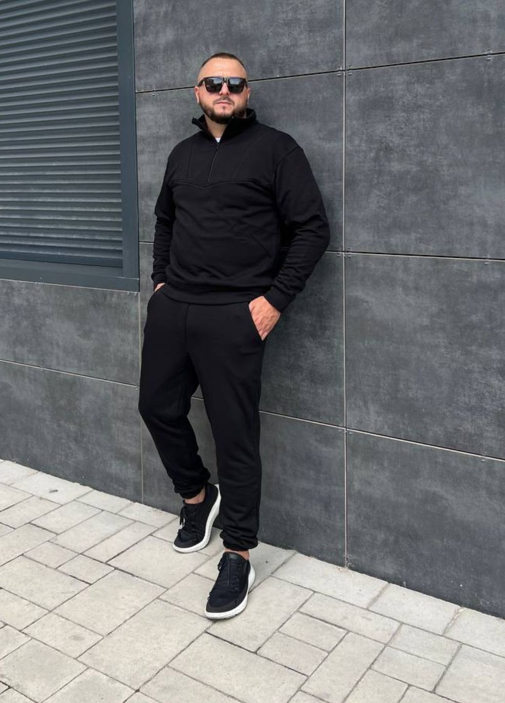 Чорний демісезонний костюм (кофта, штани) MonsterBrand (300239389)