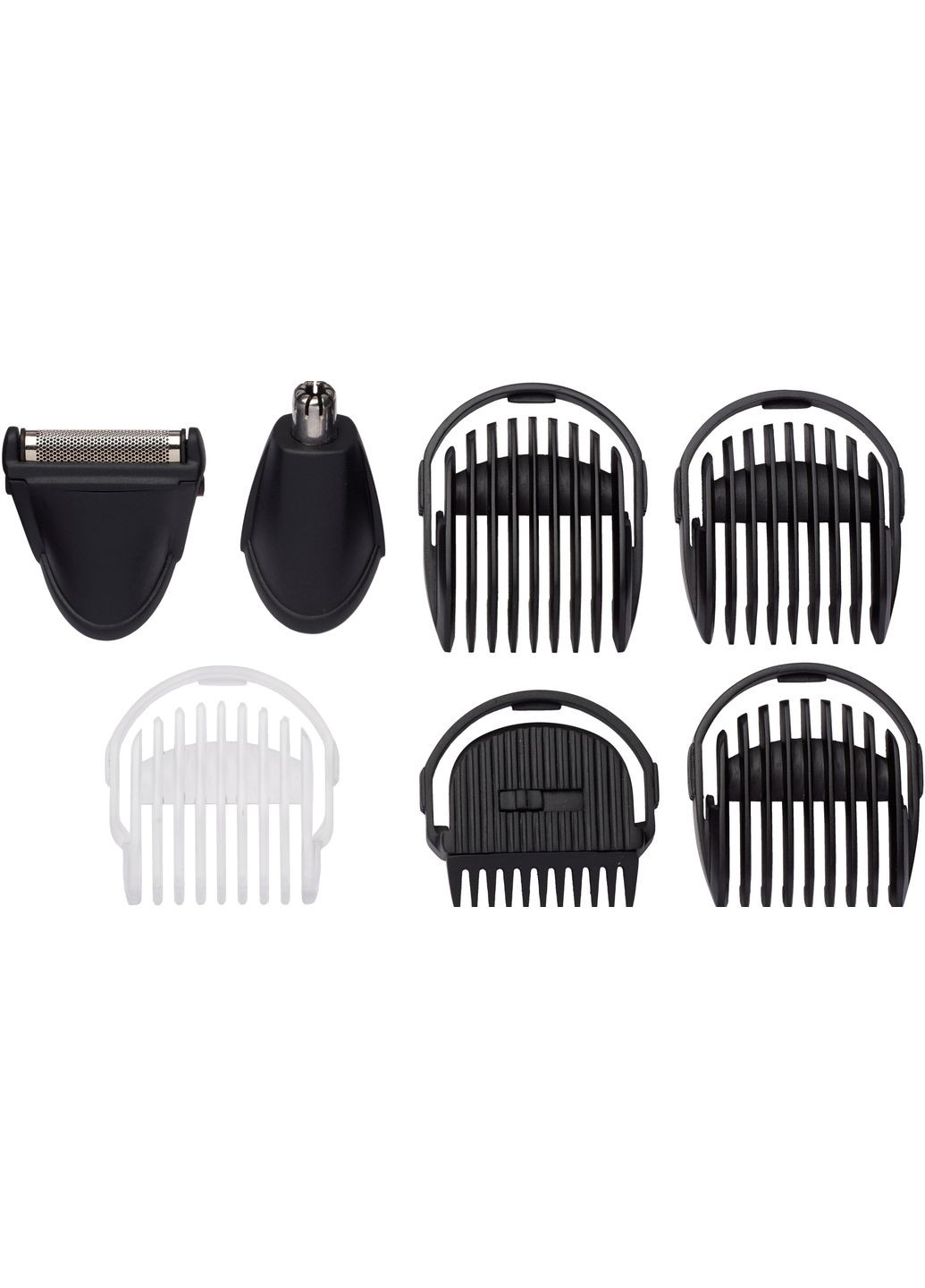 Набір для стрижки, для бороди, вусів, голови, носа і тіла, акум., вібраційний мотор, насадок-8, чохол, сталь, сірий BaByliss (330028445)