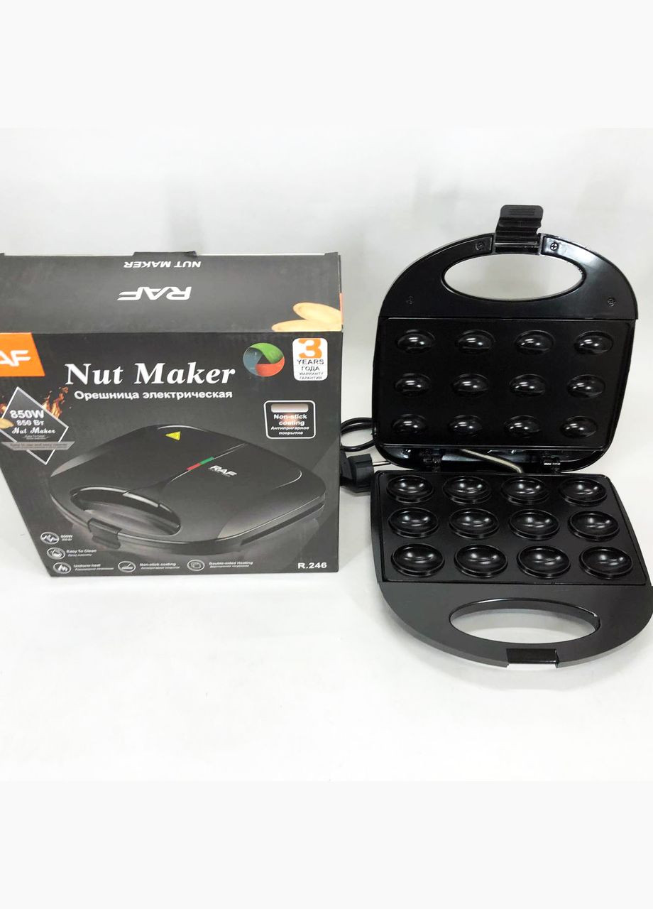 Электрическая орешница R.246 для выпечки орешков с антипригарным покрытием на 12 половинок 750 Вт RAF (364663915)