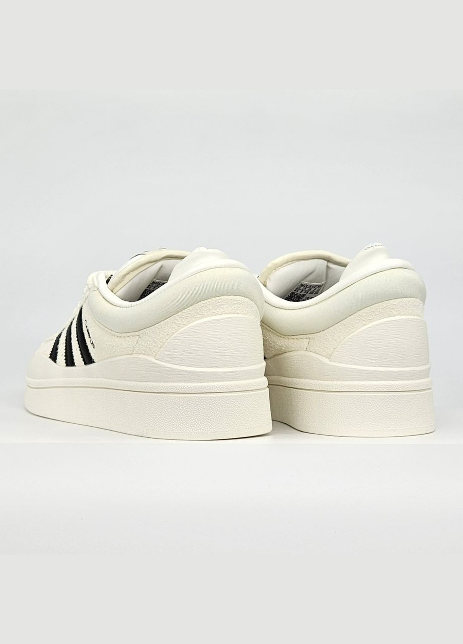 Білі Осінні кросівки чоловічі і жіночі adidas campus x bad bunny white | адідас кампус х бед бані білі No Brand