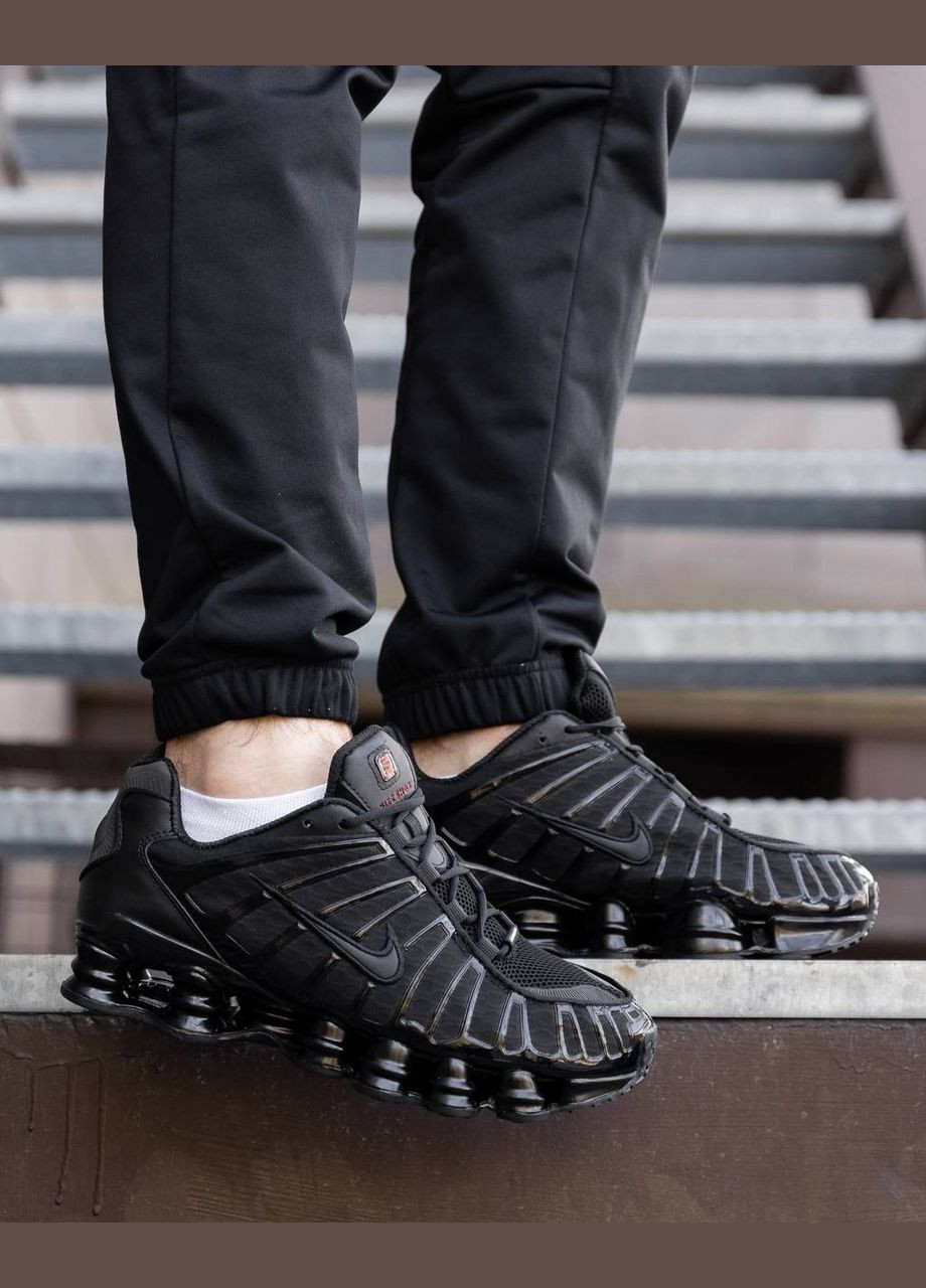 Чорні Осінні кросівки чоловічі, вьетнам Nike Shox TL Black