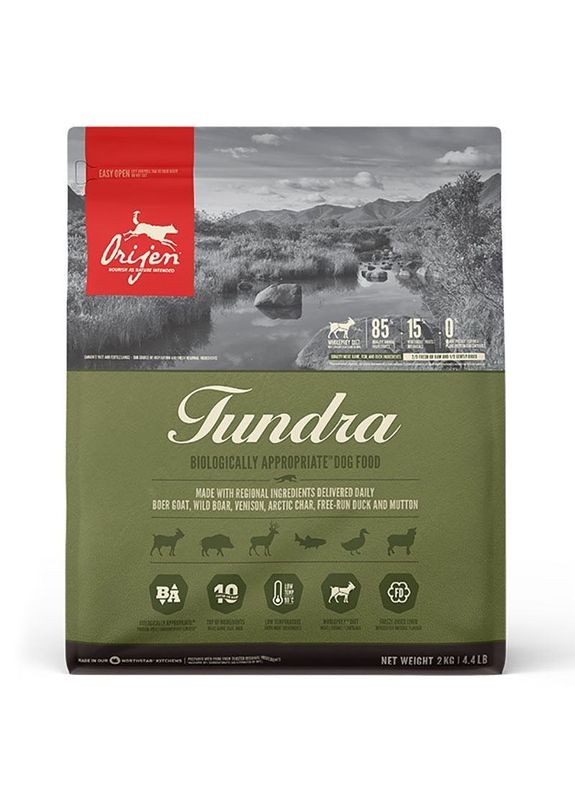Tundra Dog - Сухой корм с мясом дичи, рыбы и птицы для собак всех пород и всех стадий жизни 2 кг (64992185206) Orijen (327062463)