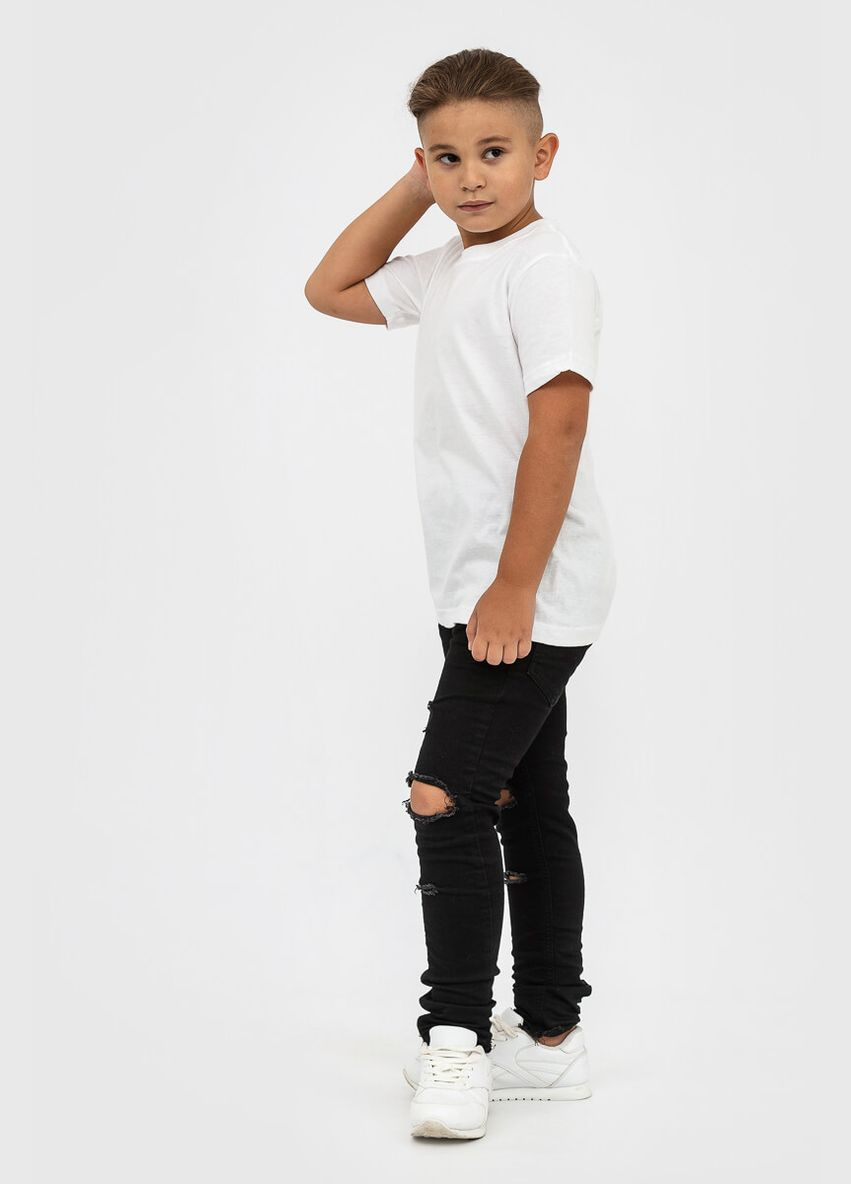 Белая демисезонная футболка детская для мальчика белая Stedman CLASSIC-T KIDS