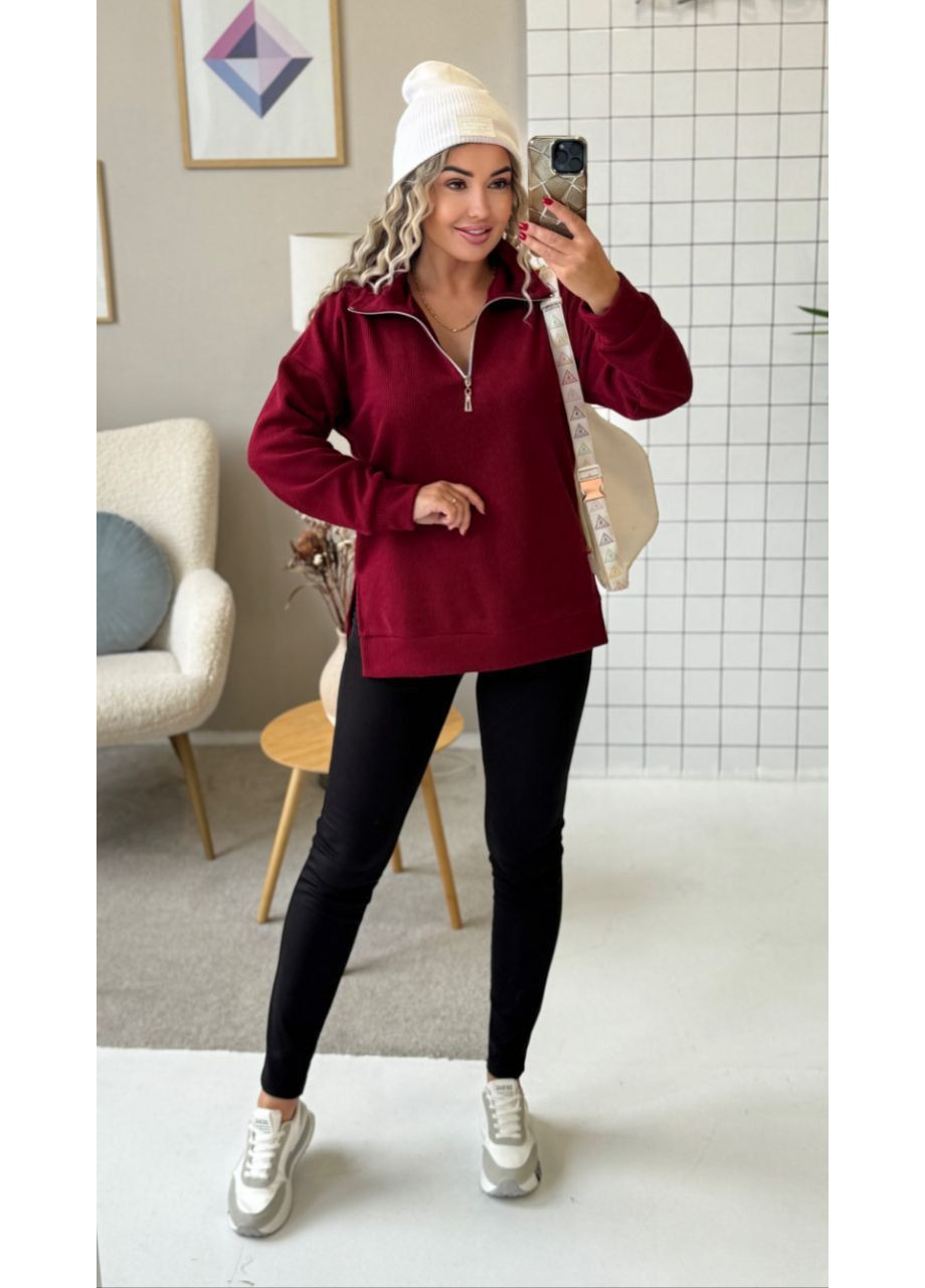 Бордовий демісезонний утеплений гольф з ангора рубчик | замір в описі DK/DL Мода без кордонів