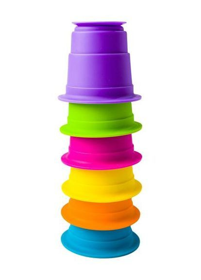 Тактильная игрушка Suction Kupz Мягкие чашки, 6 штук () Fat Brain Toys FA183-1 (369718058)