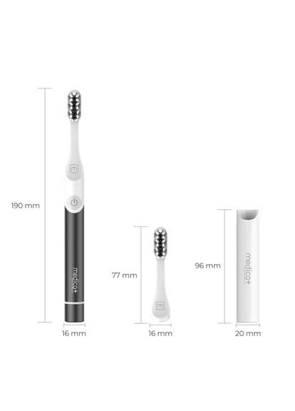 Звуковая зубная щетка Medica+ ProBrush 7.0 Compact Black гарантия 1 год Medica+ (300372905)