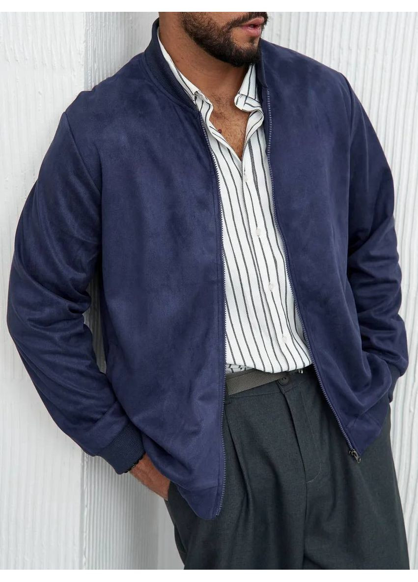 Мужской замшевый бомбер Україна на молнии (355889387)